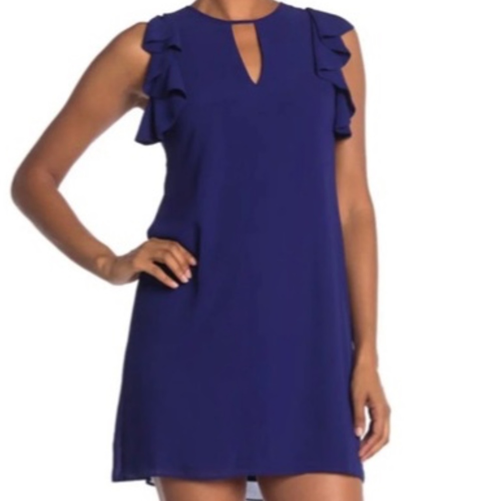 Vince Camuto Flutter Sleeve Keyhole Dress